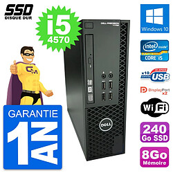 PC Dell Precision T1700 SFF Intel Core i5-4570 RAM 8Go SSD 240Go Windows 10 Wifi - Occasion