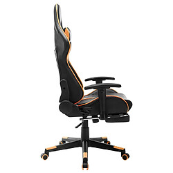 Avis Maison Chic Chaise de jeu, Chaise gaming avec repose-pied, Fauteuil gamer,Chaise de Bureau Noir et orange Cuir artificiel -GKD24094