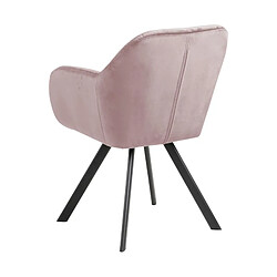 But fauteuil pivotant velours LOLA rose pas cher