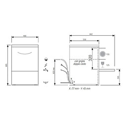 Acheter Lave verre Professionnel 7 Programmes - panier 400 x 400 mm - Elettrobar