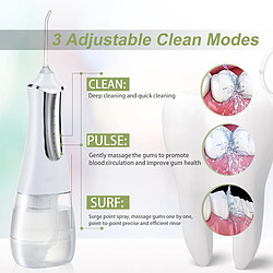 Universal Irrigation orale portable téléphone portable USB rechargeable eau magnétique magnétique magnétique mucus dentaire jet thermique réservoir d'eau 350ml Nettoyeur de dents étanche | Irrigateur oral (blanc)