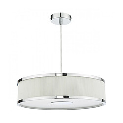 Luminaire Center Suspension Alvaro Chrome poli,ivoire 3 ampoules 11cm