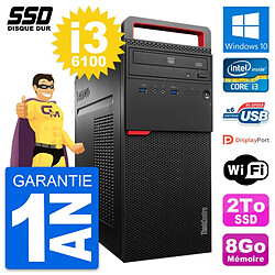 PC Tour Lenovo ThinkCentre M700 Intel i3-6100 RAM 8Go SSD 2To Windows 10 Wifi - Occasion