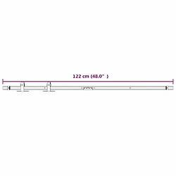 vidaXL Kit mini de porte d'armoire coulissante Acier au carbone 122 cm pas cher