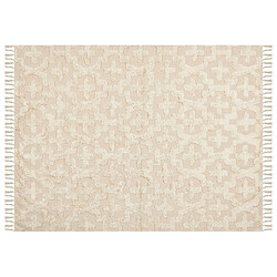 Beliani Tapis en coton 160 x 230 cm beige ITANAGAR