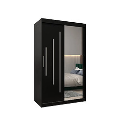 Abiks Meble Armoire YORK 2 À Portes Coulissantes 200/120/62 2 Portes (Noir/Noir)