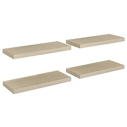 vidaXL Étagères murales flottantes 4 pcs chêne 60x23,5x3,8 cm MDF