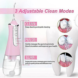 Acheter Universal Irrigateur oral portable USB Jet de 350 ml du réservoir d'eau étanche Nettoyer de dents | Irrigators oraux (rose)