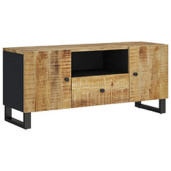 Maison Chic Meuble TV scandinave - Banc TV pour salon 105x33,5x46 cm bois de manguier et d'ingénierie -MN92141