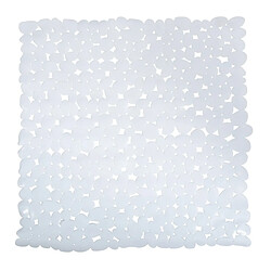 MSV Tapis Fond de douche PVC GALETS 53x53cm Blanc