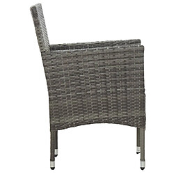 Acheter Maison Chic Lot de 2 Chaises de salle à manger de jardin - Fauteuil d'extérieur Résine tressée Gris -MN41852