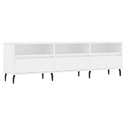 Maison Chic Meuble TV scandinave - Banc TV pour salon blanc 150x30x44,5 cm bois d'ingénierie -MN60024