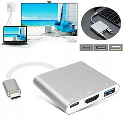 GUPBOO Adaptateur 3 en 1 Hub USB-C HDMI 4K MacBook,JL2208 pas cher