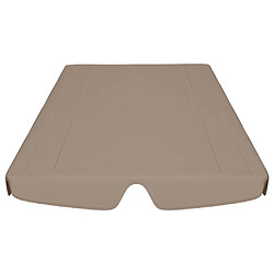 Avis vidaXL Toit de rechange de balançoire taupe 150/130x105/70 cm