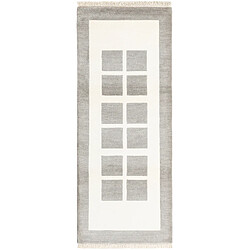 Vidal Tapis de couloir en laine 203x81 gris Darya