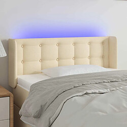 Maison Chic Tête de lit scandinave à LED,meuble de chambre Crème 83x16x78/88 cm Tissu -MN68929