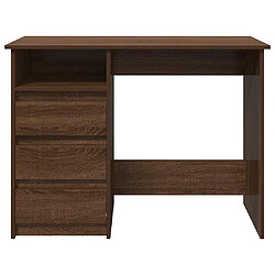 Acheter vidaXL Bureau chêne marron 102x50x75 cm bois d'ingénierie