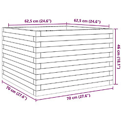 vidaXL Jardinière 70x70x46 cm bois massif de douglas pas cher