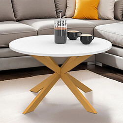 Idmarket TB GISELE 70 cm blanc et bois