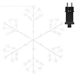 Ecd Germany Décoration de Noël LED Flocon de neige avec 384 LED blanc chaud IP44 120 cm