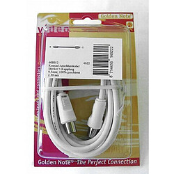 Vse 608052koaxi alansch Luss Câble, 85dB, 2.5m Longueur, GNB, 64x 0,12mm, 100% geschimrt Blanc