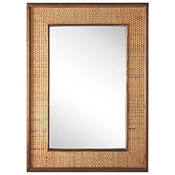 Beliani Miroir IGUALA Bambou Naturel