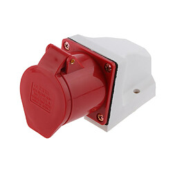 Avis Adaptateur 4 Broches Prise Murale De Surface Inclinée 380v 3p + E Ip44 étanche 32a Rouge