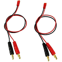 2 Pièces 4.0mm Mâle Fiche Banane Connecteur Charge Câble à JST 20AWG Silicone Souple Câble De Charge Fil 30cm