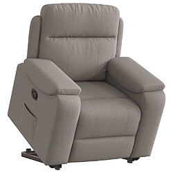 vidaXL Fauteuil inclinable taupe tissu