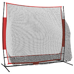 Acheter vidaXL Filet de baseball portable noir/rouge 215x107x216 cm polyester