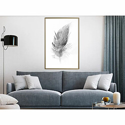 Paris Prix Affiche Murale Encadrée Lost Feather Grey 40 x 60 cm Or