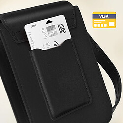 Avis Avizar Pochette Bandoulière Smartphone avec Rangement carte Sangle 135cm noir