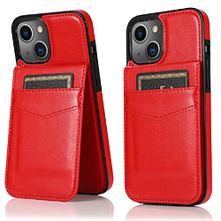 Coque en TPU + PU anti-rayures avec béquille rouge pour votre iPhone 13 mini 5.4 pouces