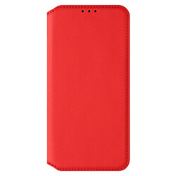 Avizar Étui pour Galaxy A05s Porte-carte Support Vidéo Clapet Magnétique Rouge