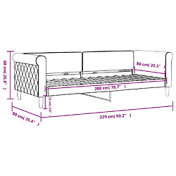 vidaXL Lit de repos sans matelas vert foncé 80x200 cm velours pas cher