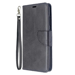 Wewoo Housse Coque Pour Galaxy A51 Retro Lambskin Texture Pure Color Horizontal Flip PU en cuir avec support et fentes cartes et portefeuille et lanière noir