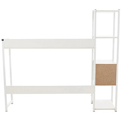 Acheter Decoshop26 Bureau style industriel avec étagère et espace de rangement table d'ordinateur en MDF blanc BUR10507