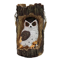 Hibou Animaux Lumière Solaire Jardin Décor Statue Lumière Solaire Animal Blanc