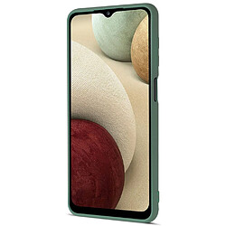 Coque en silicone anti-rayures avec porte-carte vert noirâtre pour votre Samsung Galaxy A12 5G