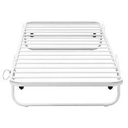 Vente-Unique Lit sommier d'appoint pliant ADONIS - 90x190 cm - Métal - Blanc pas cher