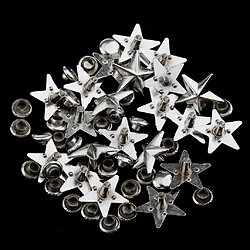 Acheter 20 pièces star rivets studs pointes pour sac en cuir chaussures artisanat 13mm argent