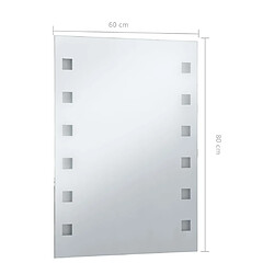 Acheter vidaXL Miroir mural à LED pour salle de bains 60x80 cm