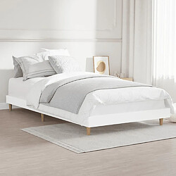 Acheter Maison Chic Lit Moderne Chambre - Cadre/structure de lit pour adulte blanc 90x200 cm bois d'ingénierie -MN31377