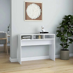 Avis Maison Chic Table console | Meuble d'entrée | Table d'appoint Blanc 105x30x80 cm Aggloméré -GKD72246