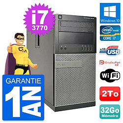 PC Tour Dell OptiPlex 9010 Intel i7-3770 RAM 32Go Disque Dur 2To Windows 10 Wifi - Occasion