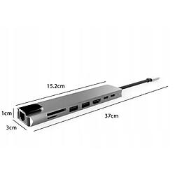 Avis GUPBOO Adaptateur Hub 8IN1 USB-C 3.0 HDMI 4K RJ45 SD/TF PD,JL2804