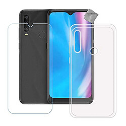 Htdmobiles Coque silicone gel fine pour Altice S62 + film ecran - BLANC TRANSPARENT