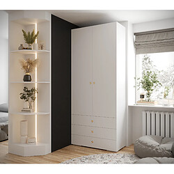 Abiks Meble Armoire Inova 2 236,7/100/47 (bianco/d’oro)