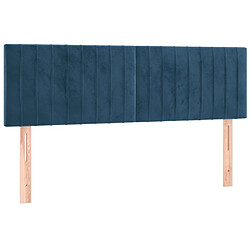 Acheter Maison Chic Tête de lit moderne à LED lumineuse pour chambre - Décoration de lit Bleu foncé 144x5x78/88 cm Velours -MN30338