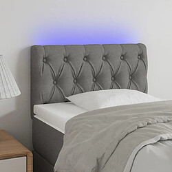 Maison Chic Tête de lit scandinave à LED,meuble de chambre Gris foncé 80x7x78/88 cm Tissu -MN23244